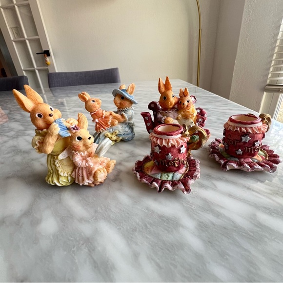 Other - Vintage Miniature ‘For Mother’ Bunny Figurines Set 2.5”